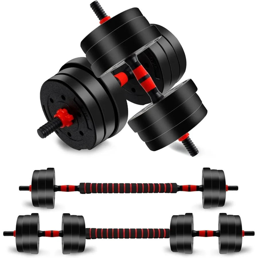

44 Lbs,Adjustable Weights Dumbbells Set, Non-Rolling Adjustable Dumbbell Set, Free Weights Dumbbells Set Hexagon, Weights Set fo