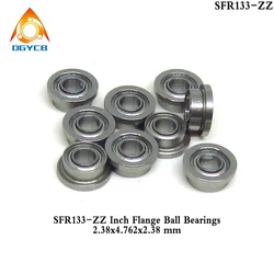 5pcs SFR133ZZ Flange Bearing 2.38x4.762x2.38 mm R133 FR133 SFR133 ZZ Z 2.38*4.762*2.38 Stainless Steel Inch Flanged Ball Bearing