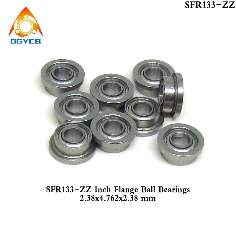 5pcs SFR133ZZ Flange Bearing 2.38x4.762x2.38 mm R133 FR133 SFR133 ZZ Z 2.38*4.762*2.38 Stainless Steel Inch Flanged Bearing