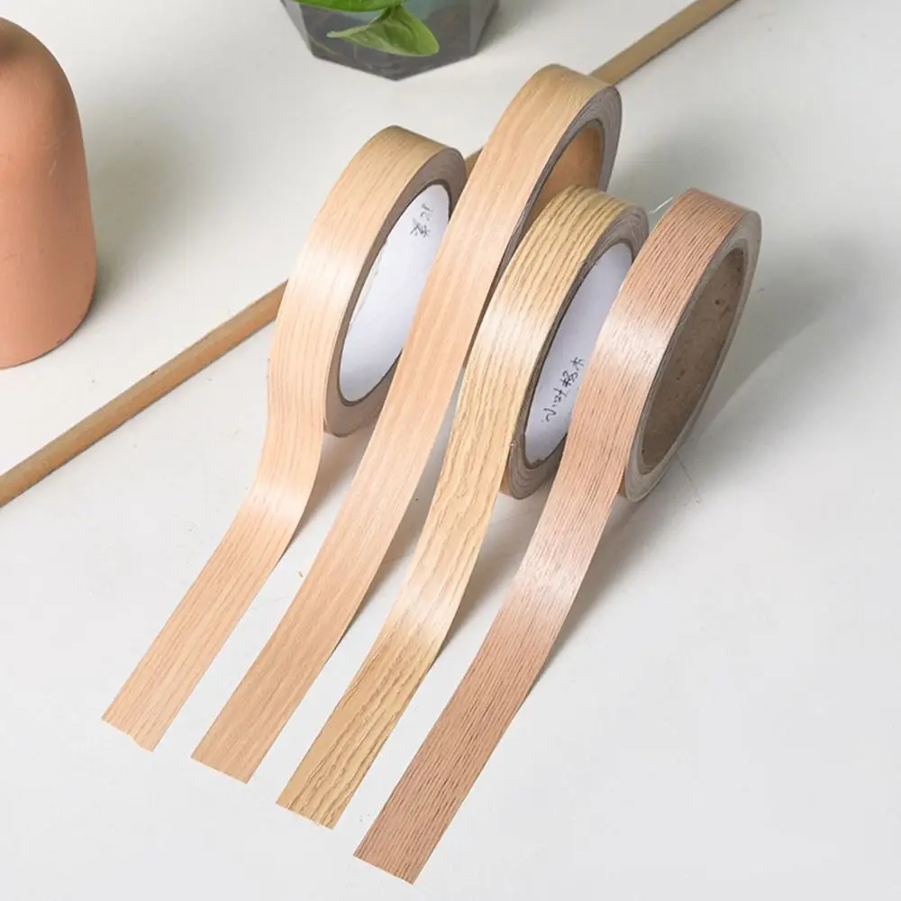 Wood Grain Veneer Edge Banding Tape Multiple Styles 2cmx10m Beautiful Seam Stickers Self-adhesive Glossy/Smooth Sanded