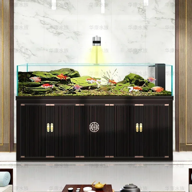 

Нижний фильтр для аквариума, гостиная, ультрабелое стекло, сумка для потокового резервуара Ланьчжоу, экологический морской резервуар с обратным переливом