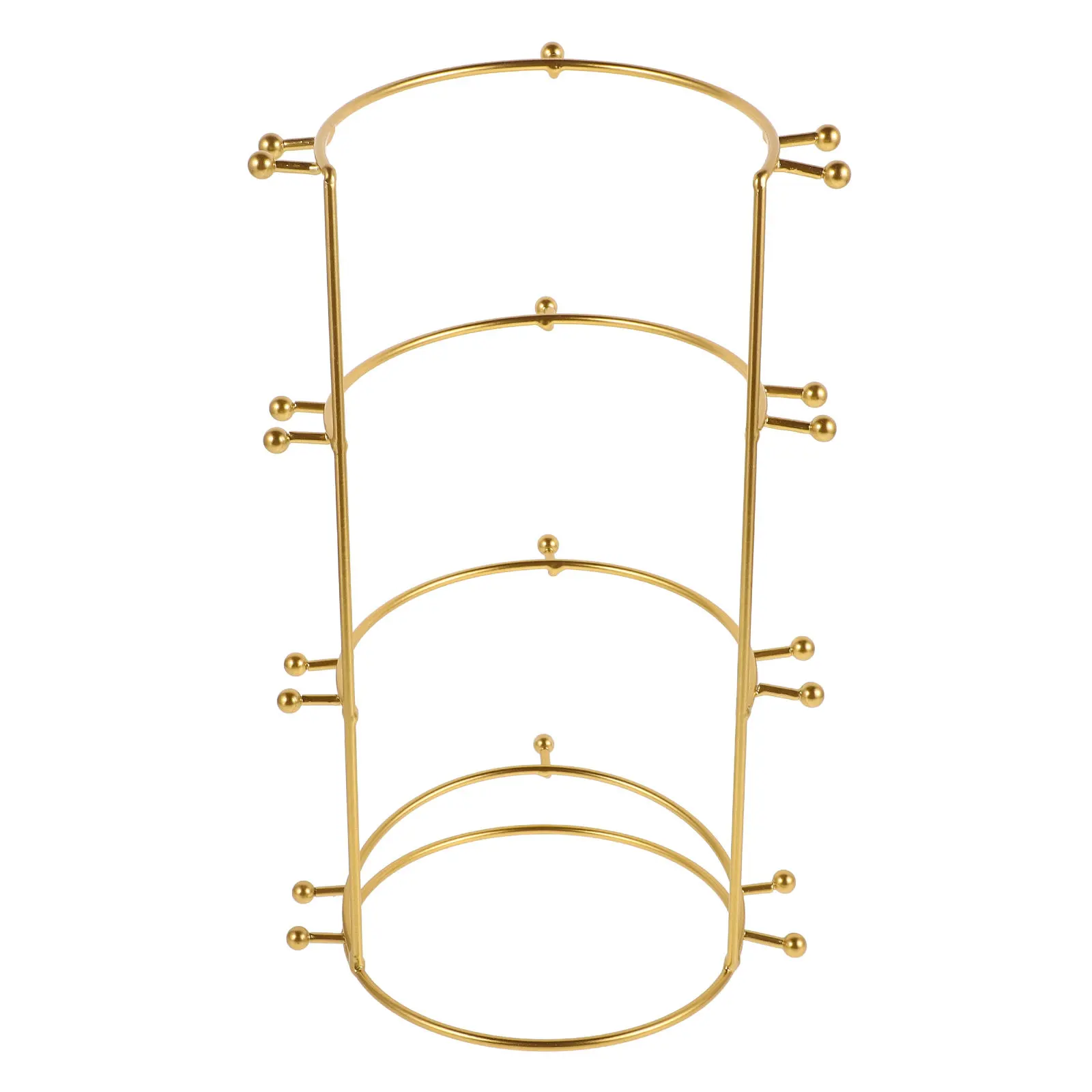 

Metal Crown Display Stand Elegant Bridal Tiara Headband Holder Multilayer Design Luxury Jewelry Organizer for Home Studio Use