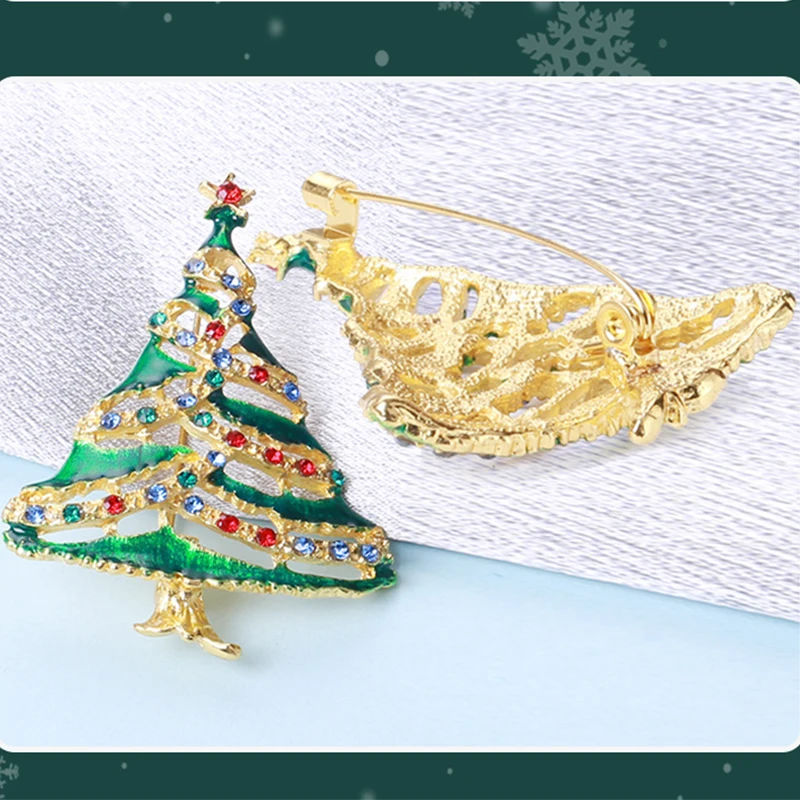 2023 Christmas Tree Brooches Enamel Gifts Christmas Party Causal Office Charm Brooch Pins Jewelry Accessories for Women Men