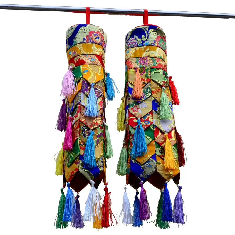 Tibetan Buddhist Altar Decor Small Victory Banner Prayer Flag D10H40 Handmade Tibetan Style
