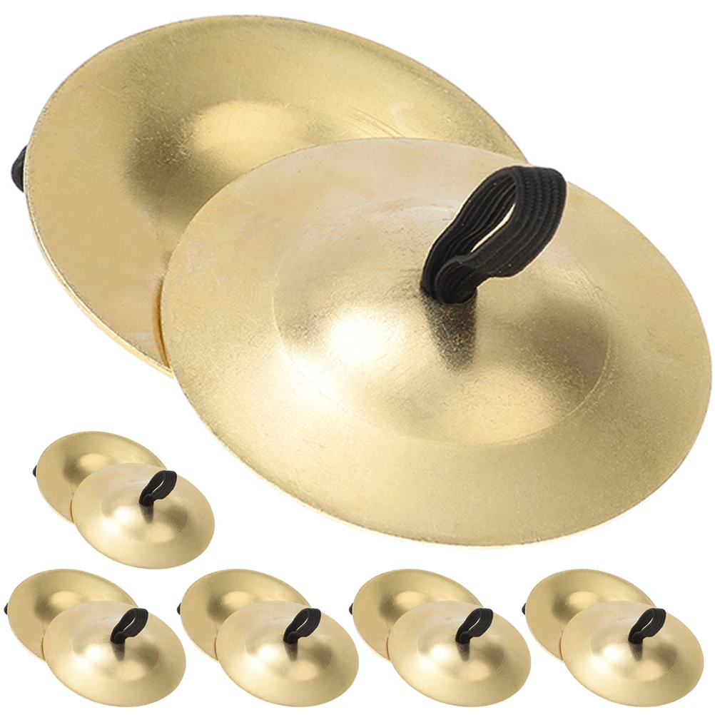 

5 Pairs Finger Cymbals Lightweight Kids Musical Instruments Copper Small for Party Fun Mini Cymbals