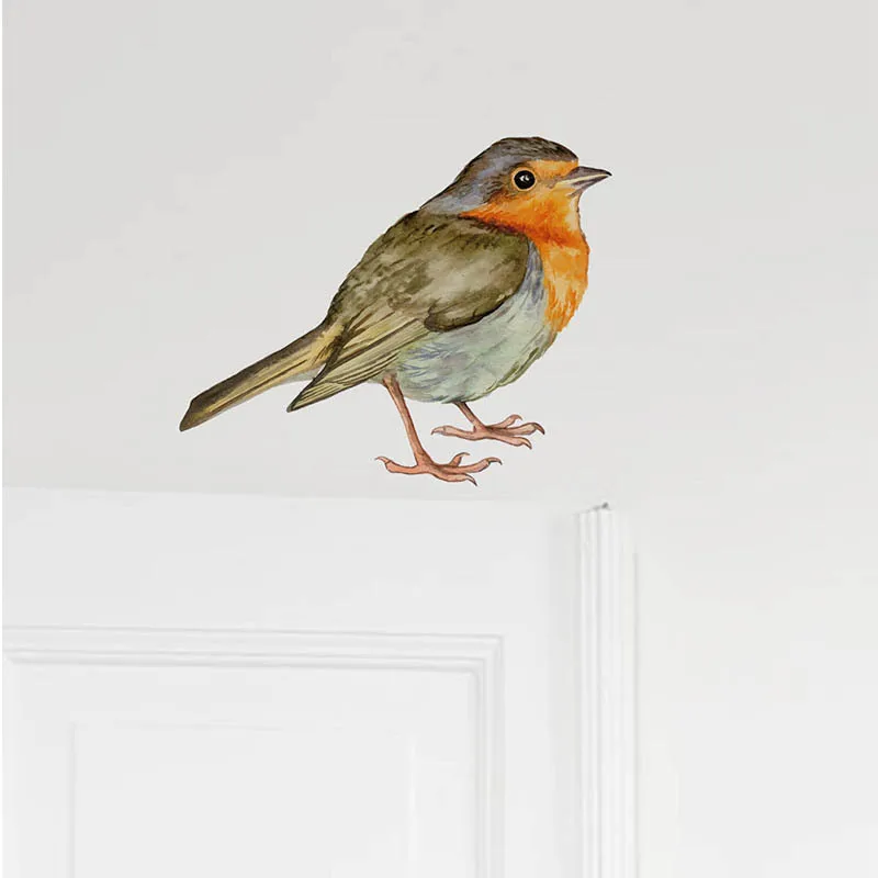 Hand Painted Bird Wall Sticker Glass Window Living Room Bedroom Decorations Wallpaper Creative Mural Self-adhesive Stickers M248