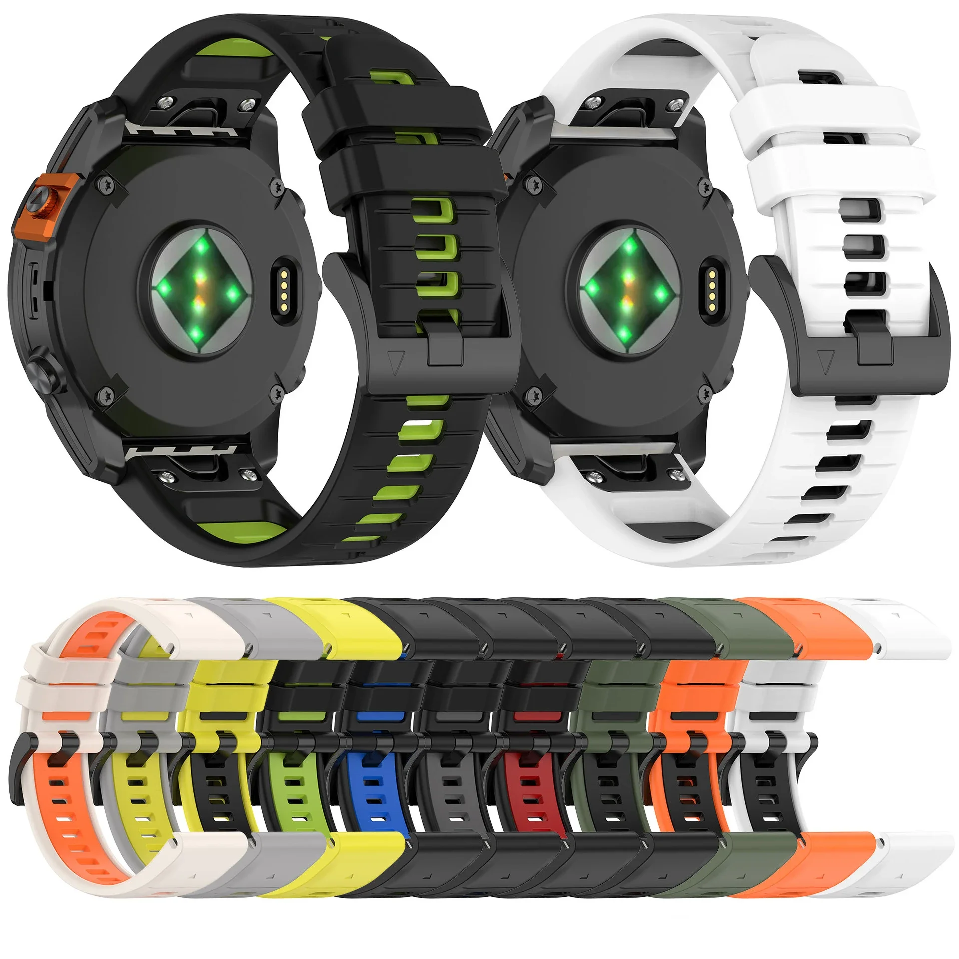 Quickfit Silicone Band for Garmin Fenix 8 7 7X 6X 6 Pro 5 5X Plus E Enduro 2 Tactix 7 Watch Strap 26mm 22mm Wristband Bracelet