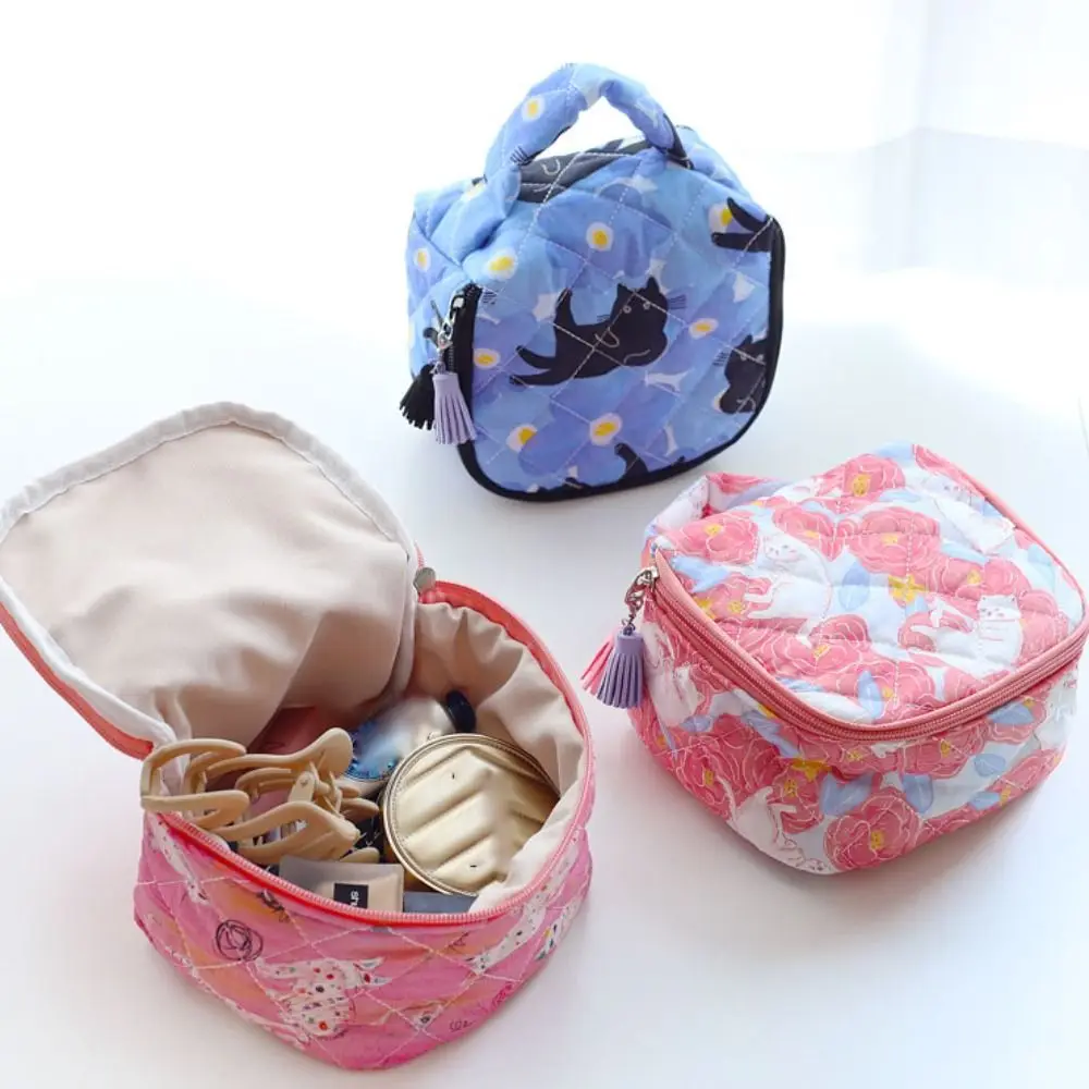 

Cartoon Cat Makeup Bag Protection Case Multipurpose Handheld Cosmetic Bag Handbag Organizers Toiletries Organizer Outdoor