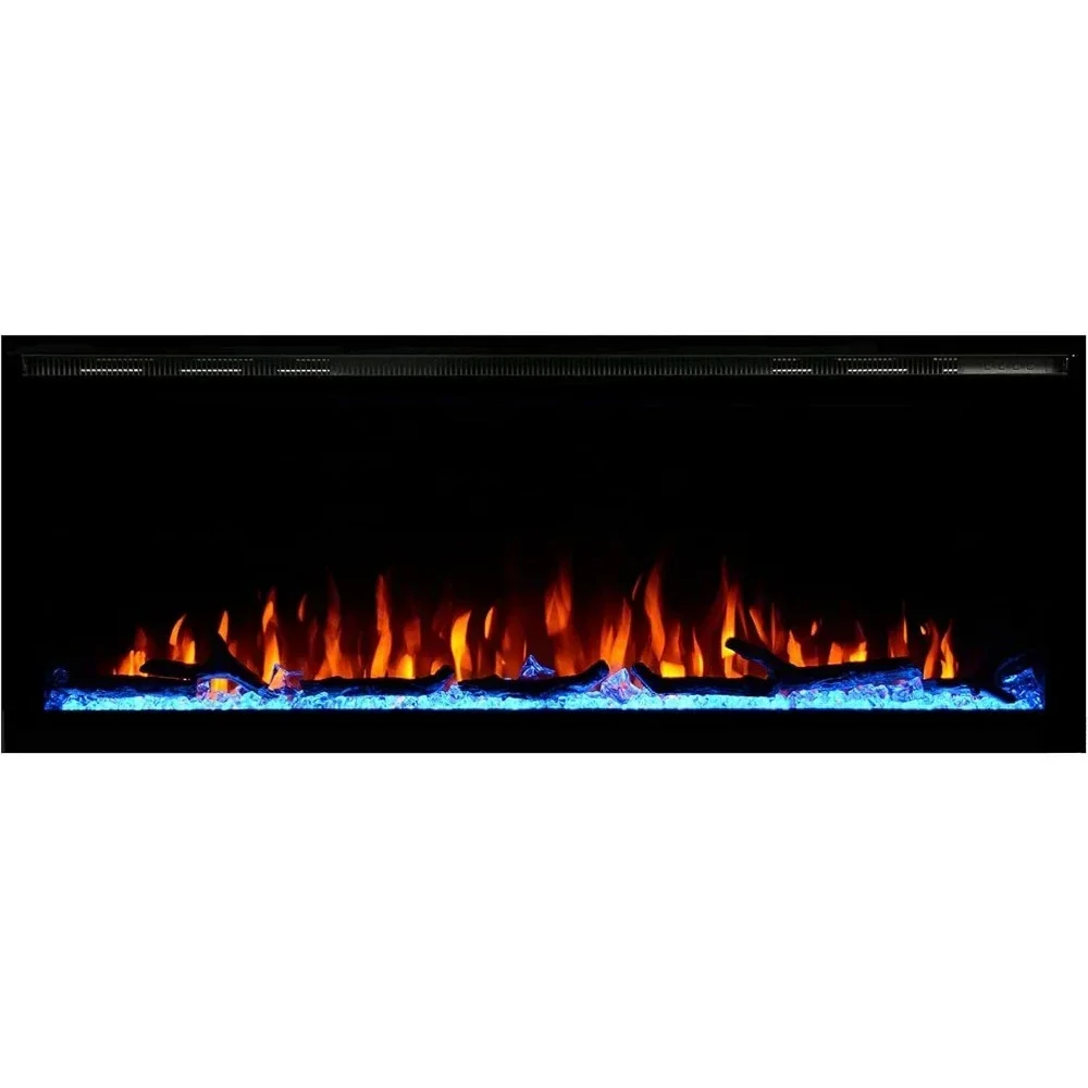 

50 Inch WiFi Electric Fireplace - Embedded -60 Color Combinations -1500/750 Watt Heater (68-88 ° F Thermostat)