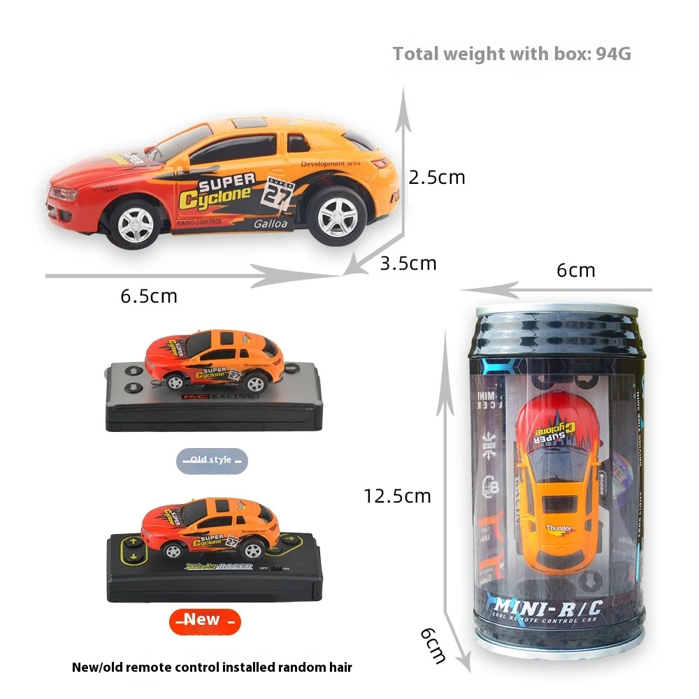 1:64 Simulation Mini 2.4g Four-way Remote Control Car Pop Can Coke Can Electric Racing Car Children\'s Model Toy Gift