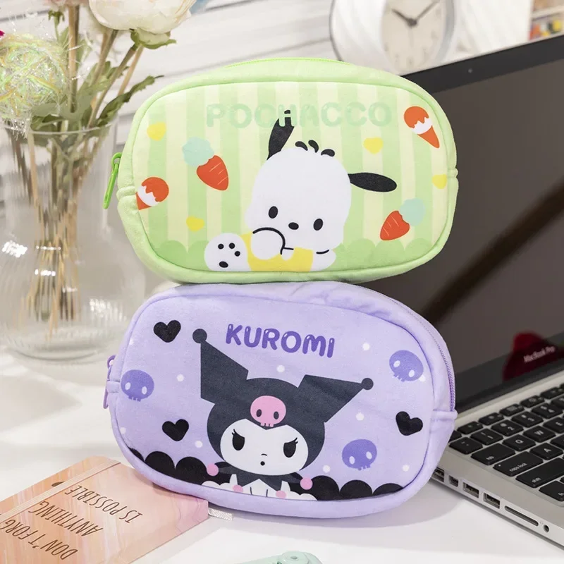 Sanrio hello kitty piórnik z motywem kreskówkowym dziewczyna torba do przechowywania artykułów piśmienniczych piórnik pranie kuromi kosmetyczka makijaż