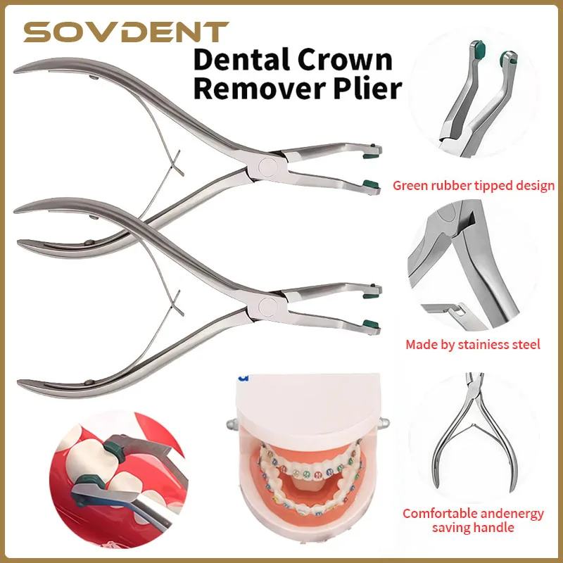 1PC Dental Crown Remover Plier Dental Stainless Steel Crown Plier Dentist Temporary Crown Remover Tools Dentistry Instruments