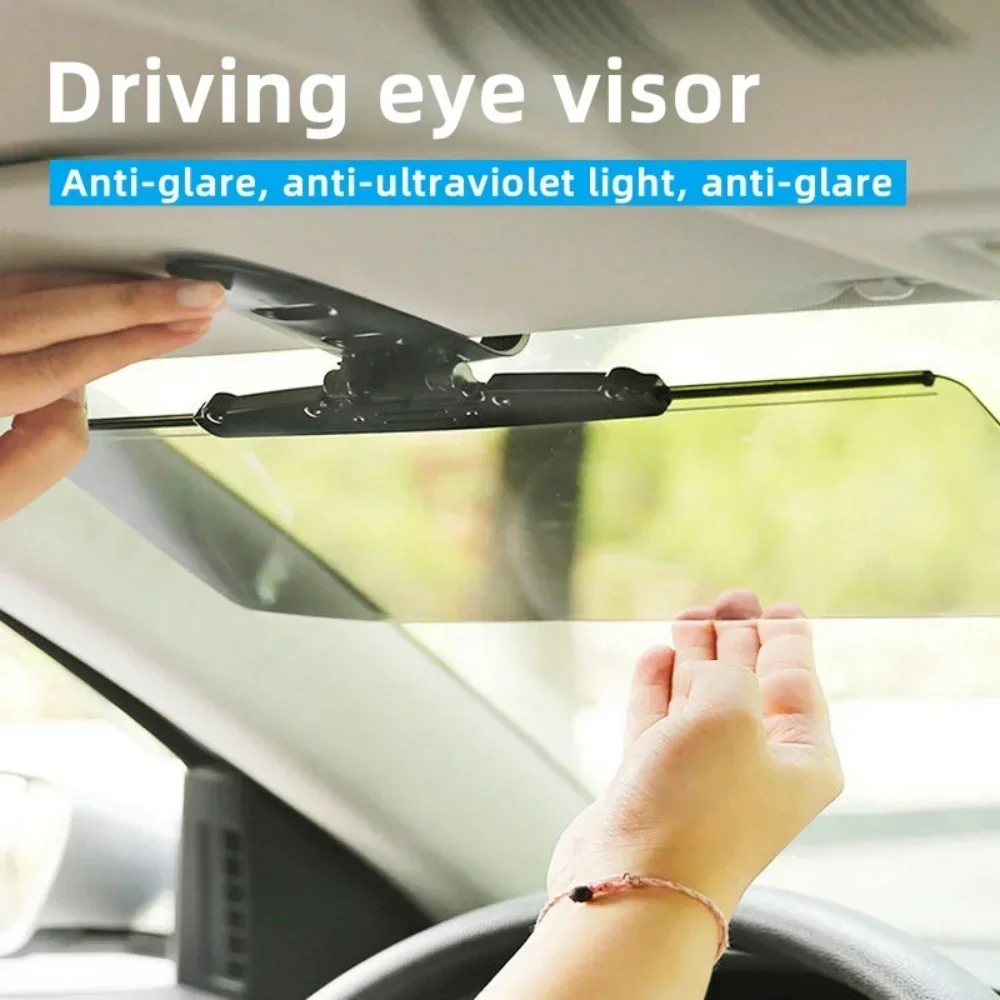 Car Safety Glasses Accessories Car Sun Visor Rotatable Adjustable Anti-Dazzle Anti-UV Polarized Sunshade Plate Clear Day Night