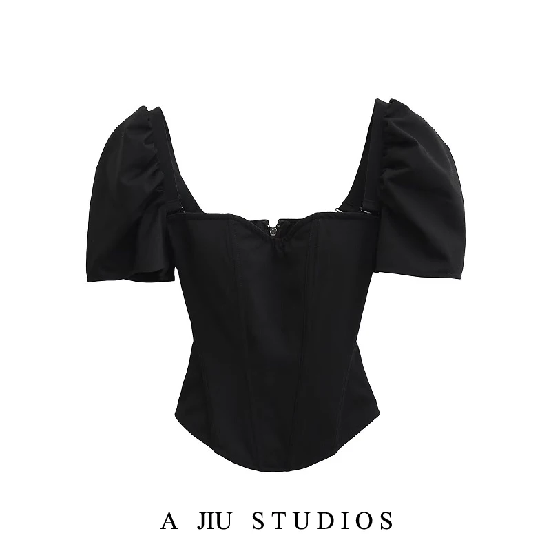 

Slim Fit ort Sve T-irt Women's Summer Fibone a Tube Top Vest Slimming Underwear oulder Baring Top Commute St...