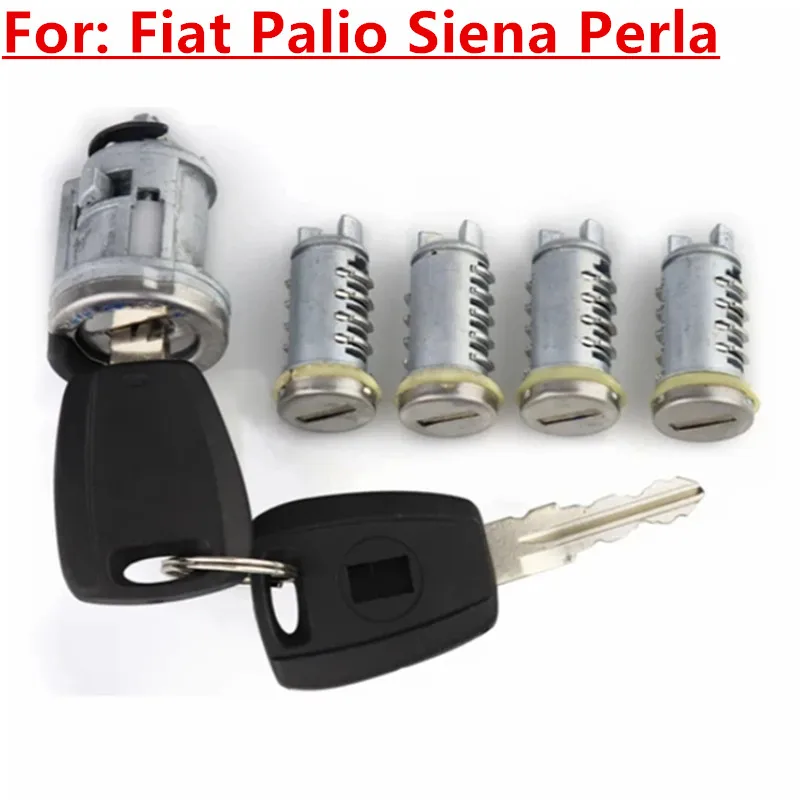 Replacement Auto  Ignition Lock Set For Fiat Palio Siena Perla Punto GT15R Blade Lock Cylinder Trunk Lock With 2Pcs Key