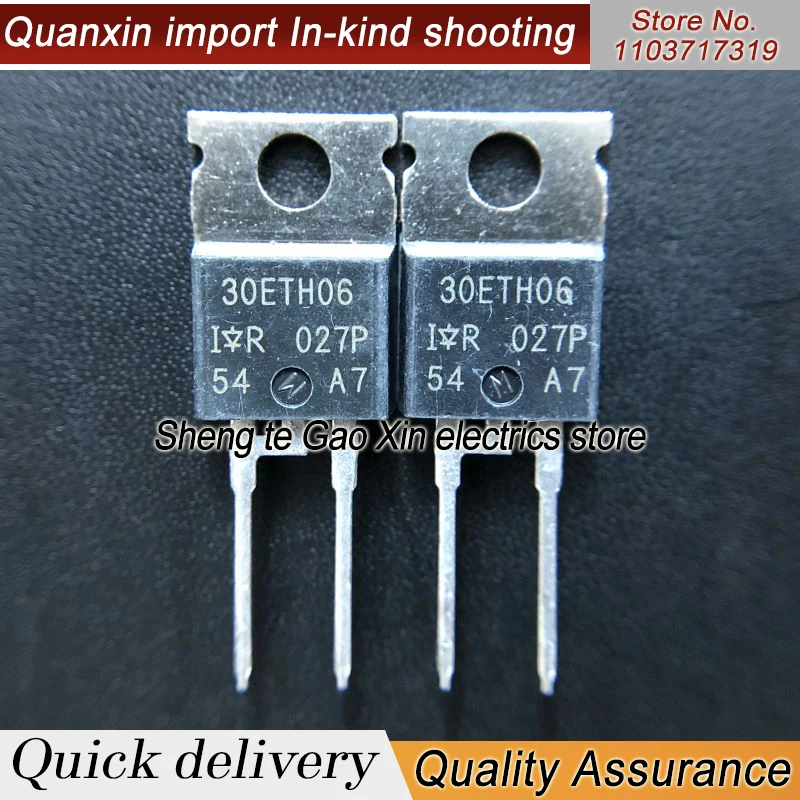 5PCS-10PCS 30ETH06  TO-220 600V 30A   On Stock  New And Origjnal