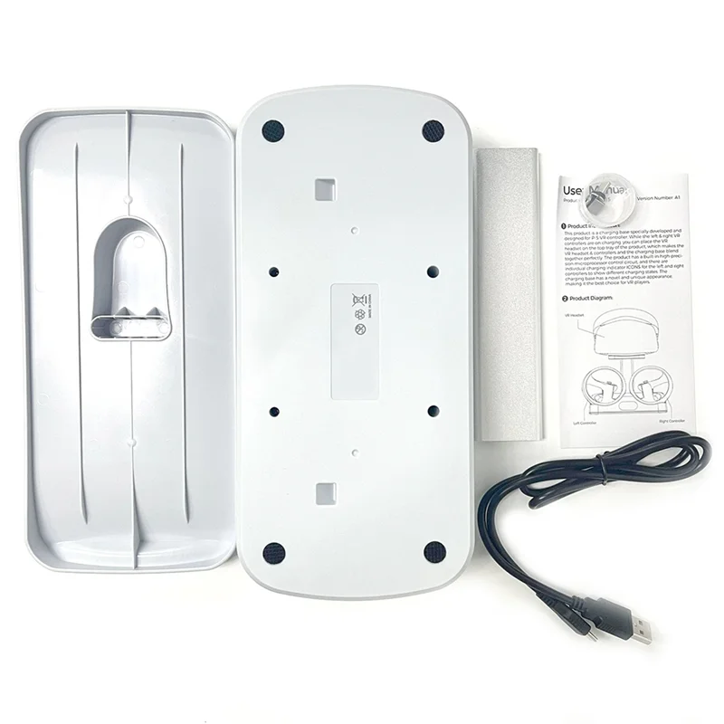 ل PS5 VR2 امتصاص مغناطيسي قوس قزح شحن حامل أجزاء لمقعد المقبض مع ضوء Rgb ملون يمكن تخزين نظارات سماعة الرأس #1