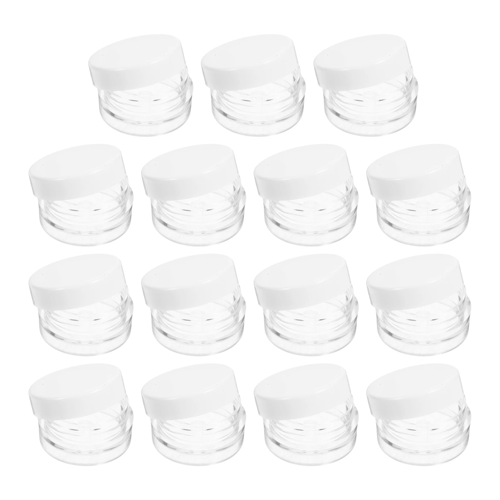 

20pcs Container Cream Jar Transparent Skin Care Lotion Dispenser Moisturizer Bottles Portable Travel Facial
