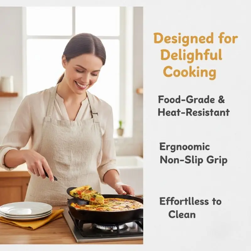 Cat Shaped Nonstick Slotted Nylon Spatula Heatproof Handle For Frying Eggs Pancakes
