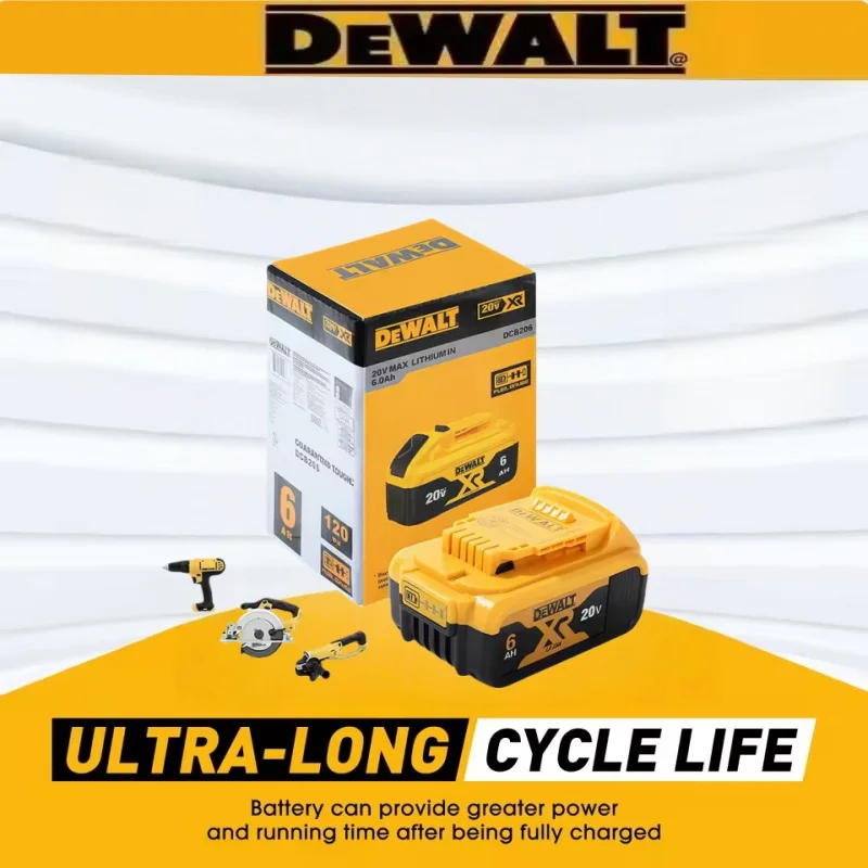 

Dewalt 20V Battery, 2Ah 5Ah 6Ah Rechargeable Lithium lon Battery, DewaltDCB200 Power Tool Replacement Battery DCD805