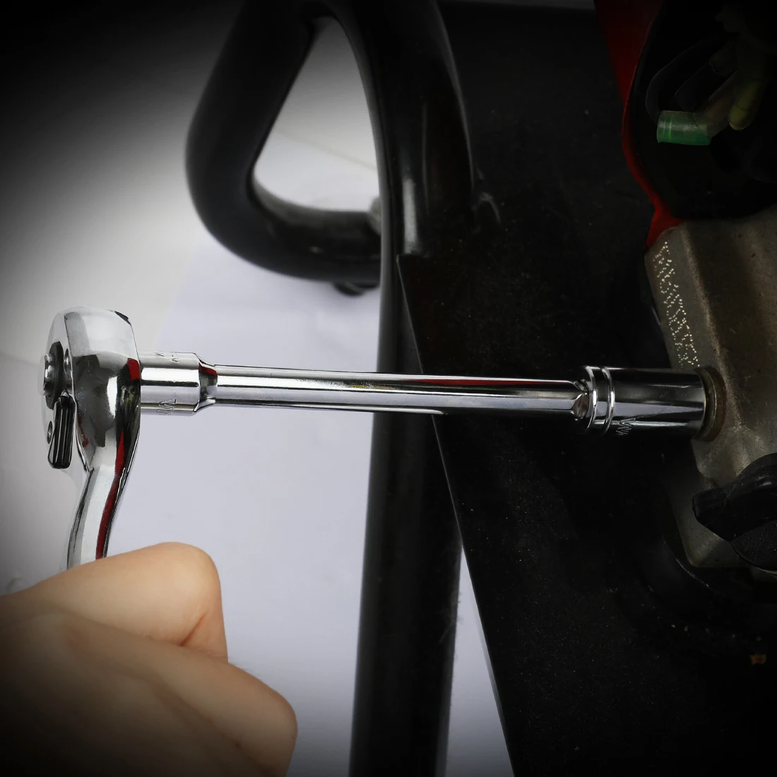 WORKPRO 35 Chiếc Dụng Cụ Cho Dụng Cụ Sửa Xe Bộ Ổ Cắm Hệ Mét 1/4 "Ổ Bánh Cóc Tay Cầm Cờ Lê