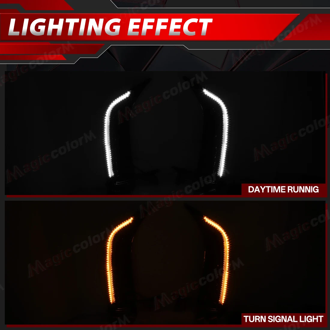 2PCS LED DRL For Toyota Camry SE XSE 2024 2025 Daytime Running Lights Turn Signal Lamps White Yellow Front Bumper Headlights