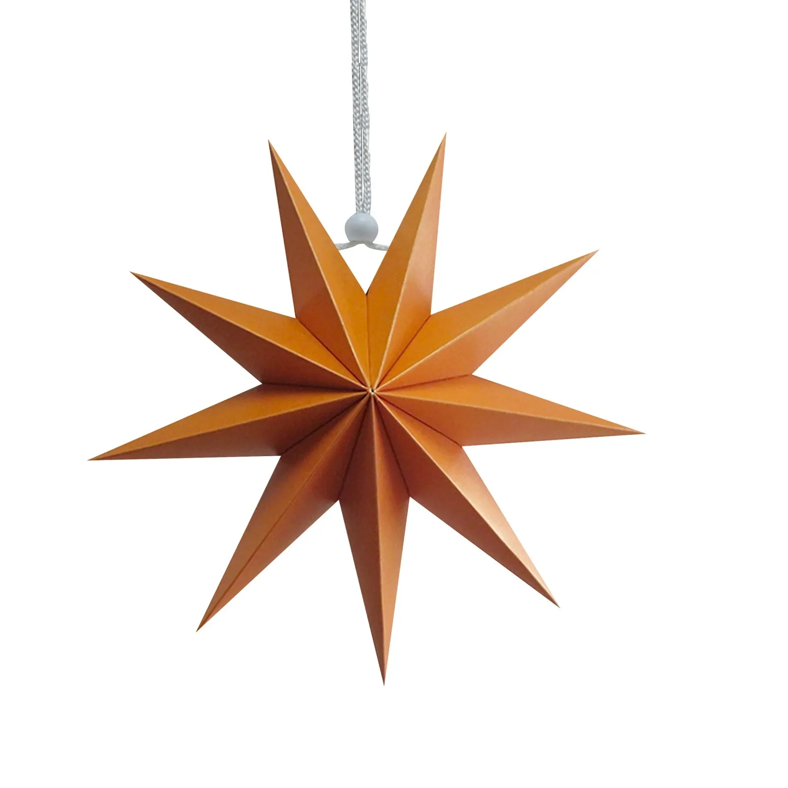 1/5 قطعة 9-Pointed ورقة نجوم عيد الميلاد ديكور معلق 30 سنتيمتر ورقة قابلة للطي ستار زينة لحفل الزفاف عيد الميلاد عيد الميلاد الاسمية #5