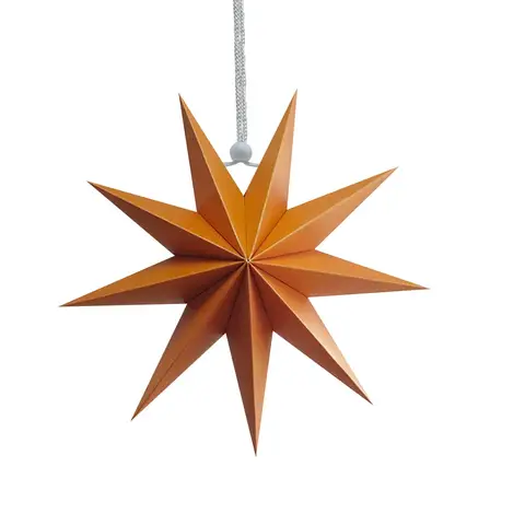 1/5 st 9-uddiga pappersstjärnor julhängande dekorationer 30 cm vikbara pappersstjärnedekorationer för bröllop, födelsedag, julpartyn 6 best sales julgranskulor av papper - №2