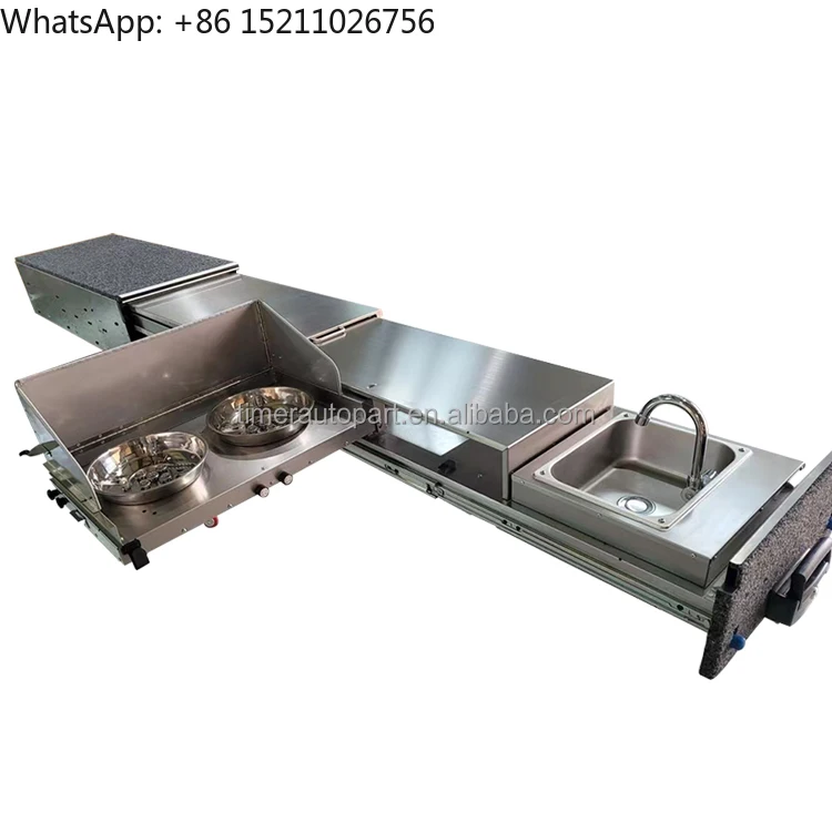 Factory Sells 4X4 Slide Out Drawer Storage System Truck Kitchen System With Cutting Board and Pool for Outdoor Camping