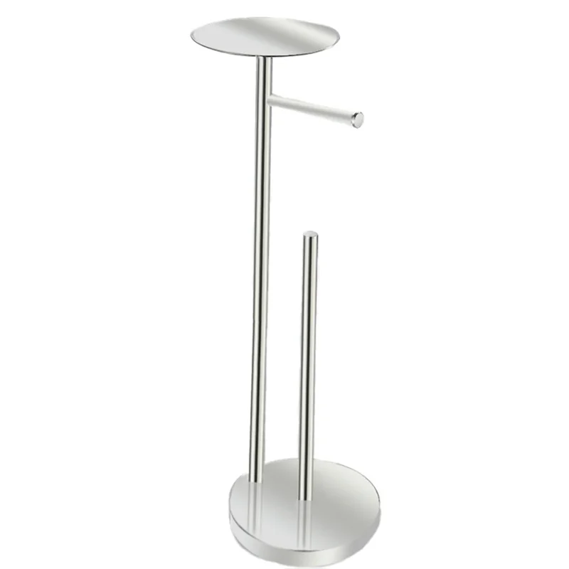 ABPP-Freestanding Toilet Roll Holders Stainless Steel Anti-Rust Standing Toilet Paper Stand With Heavy