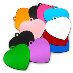 Wholesale 20pcs Heart Name Pet Tags ID Cumstom Personalized Dog Cats ID Tags Engeraved For Dog Cat Name Charm ID Tag Collar Pet