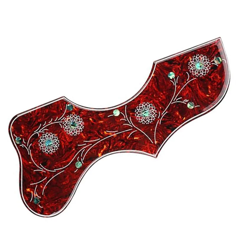 

A51Q-акустическая наклейка для защиты медиатора, цветочный дизайн, защита от царапин, легкое применение для любителей гитары