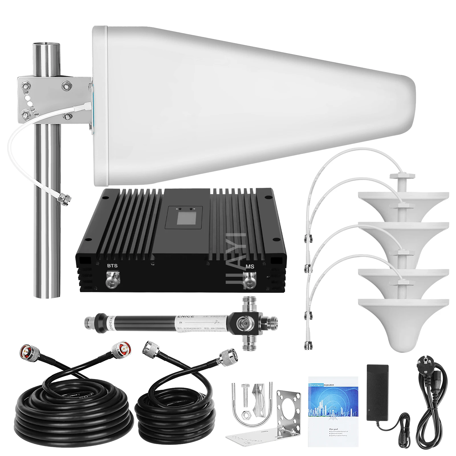 

High power mobile signal booster 4g signal 900MHZ 1800MHZ 2100MHZ 2g 3g 4g 5g signal booster with antenna