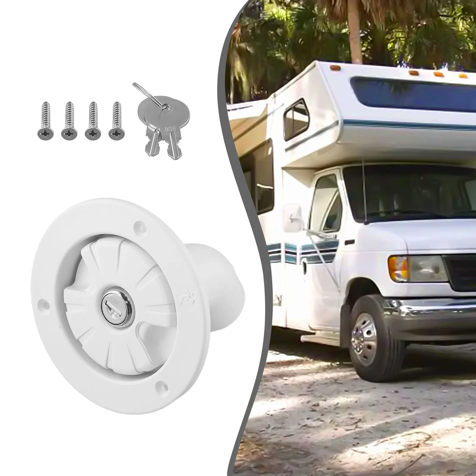 For Boat For Camper Boat Water Inlet Gravity Water Fill Hatch 40mm Barn Connection Bayonet Style Cap Easy Refill