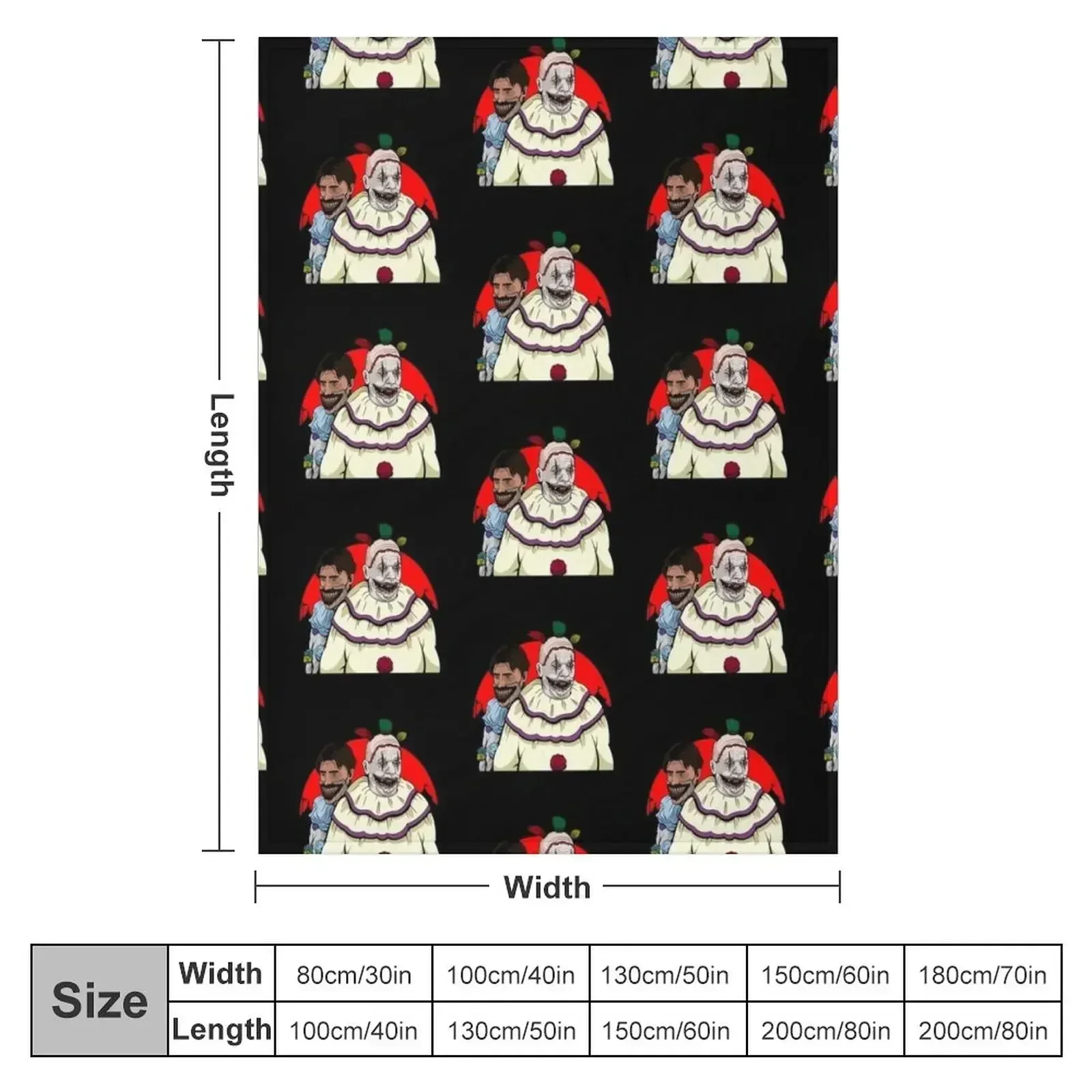 Freak Show Dandy & Twisty the Clown AHS Season 4 Throw Blanket couch cozy soft plush fuzzy picnic outdoor blanket