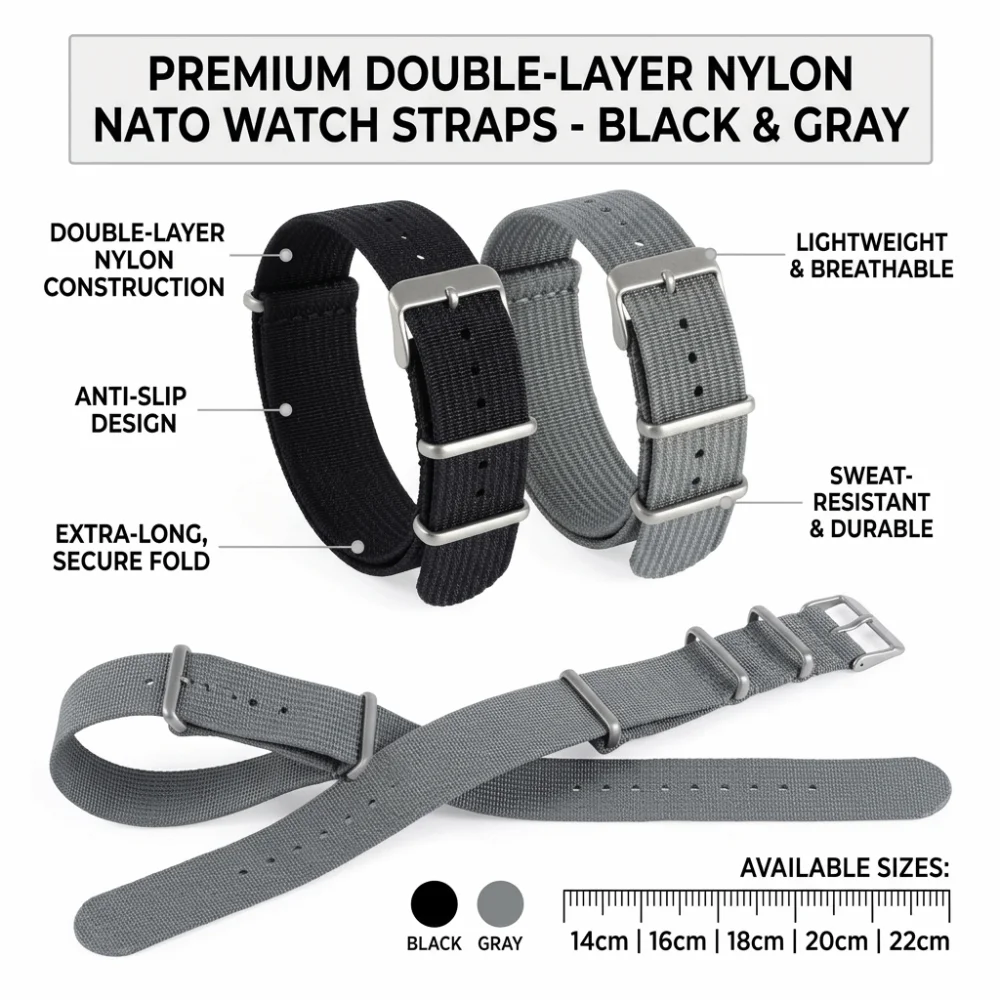 14/16/18/20/22mm NATO Watch Band Bracelet Quick Release NATO Strap Wristband Watch Accessories Vintage Nylon Watchband Outdoor