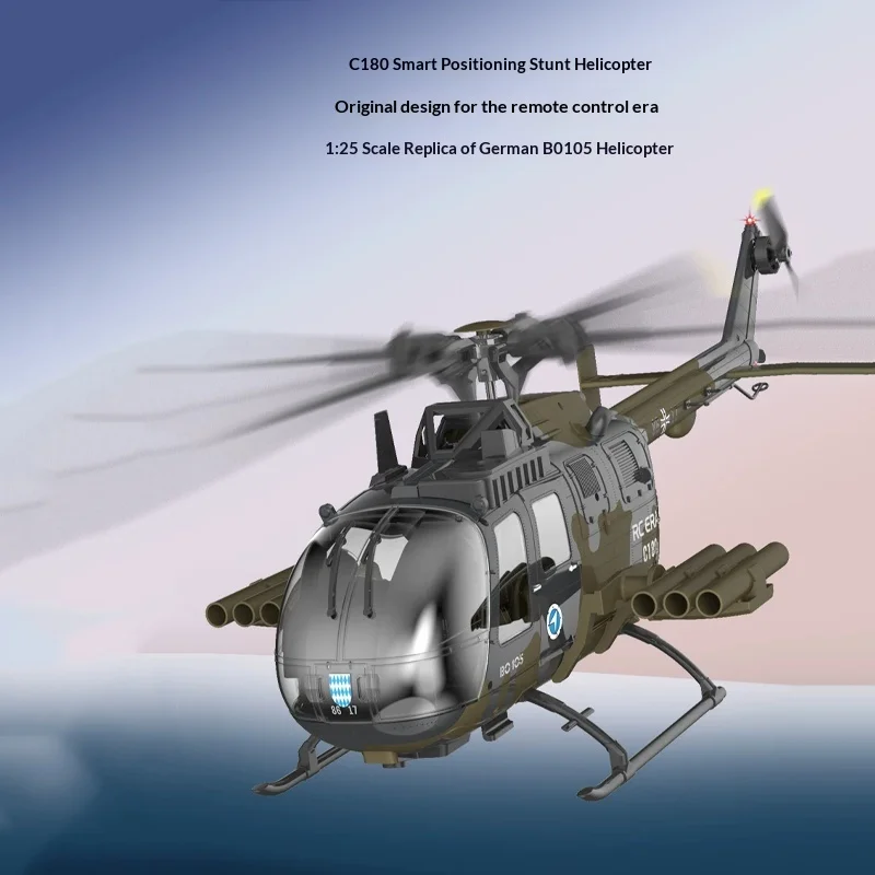 

Rc Era Rc Helicopter C180 BO105 6 Channel Dual Brushless Optical Flow Tof Laser Altitude Hold Inverted Flight Hobby For Adults