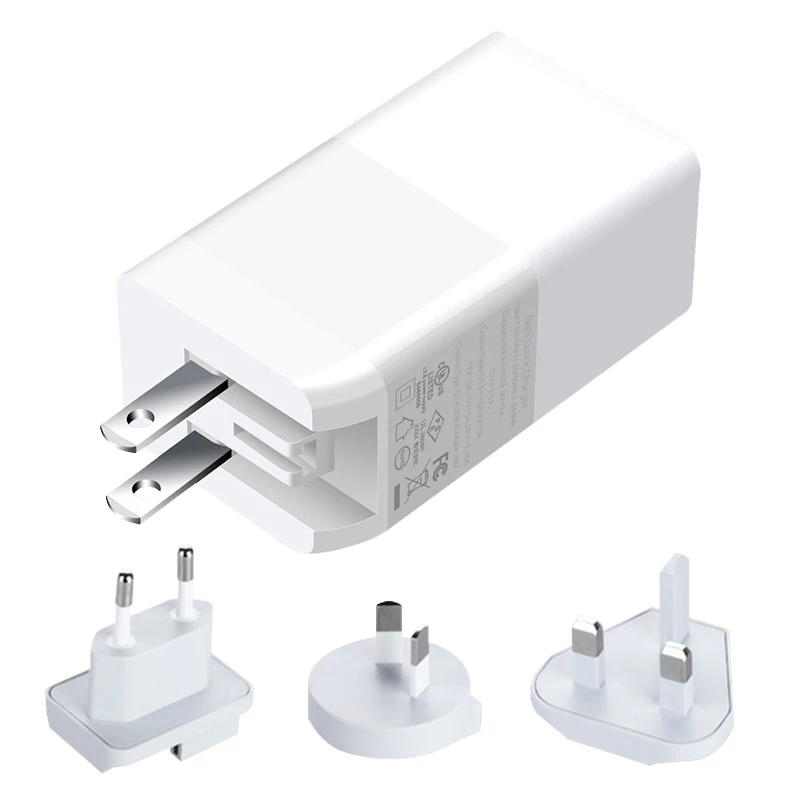 Carregador Rápido USB para Celular, 65W, 2 Portas, Tipo C, Carregamento Rápido PD, Adaptador de parede para Samsung, Xiaomi, iPhone 14, 3.0