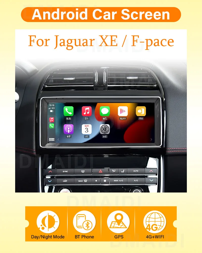 Android14 Wireless Carplay Auto For Jaguar XE / XEL / F-pace 2015-2019 Bosch Harman Car Radio Navigation Multimedia Player GPS