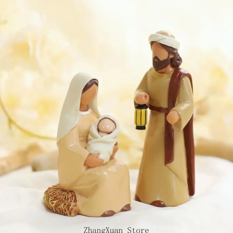 Aufrechte Figuren der Heiligen Familie für Schreibtische und Schaufensterdekorationen zu Weihnachten 3XUF – Detail 7