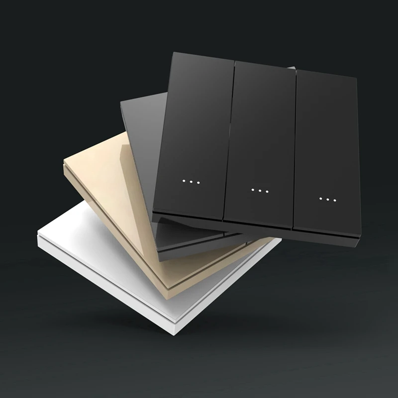 مفتاح ذكي من Tuya Zigbee ، زر ضغط على الحائط ، مفاتيح إضاءة ، جهاز تحكم عن بعد للحياة ، 3-Gang ،