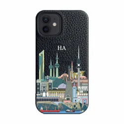 Personalise Initial Letters Leather Case For Iphone 14 13 15 Pro Xs Max 12 Mini 11 XR 16 Plus Luxury Covers