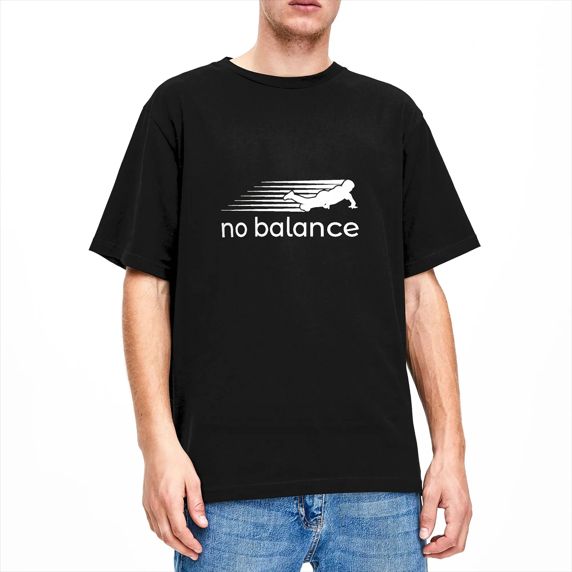 Men's T-Shirts No Balance Novelty 100% Cotton Tees Short Sleeve  T Shirts Crew Neck Clothing Gift Idea