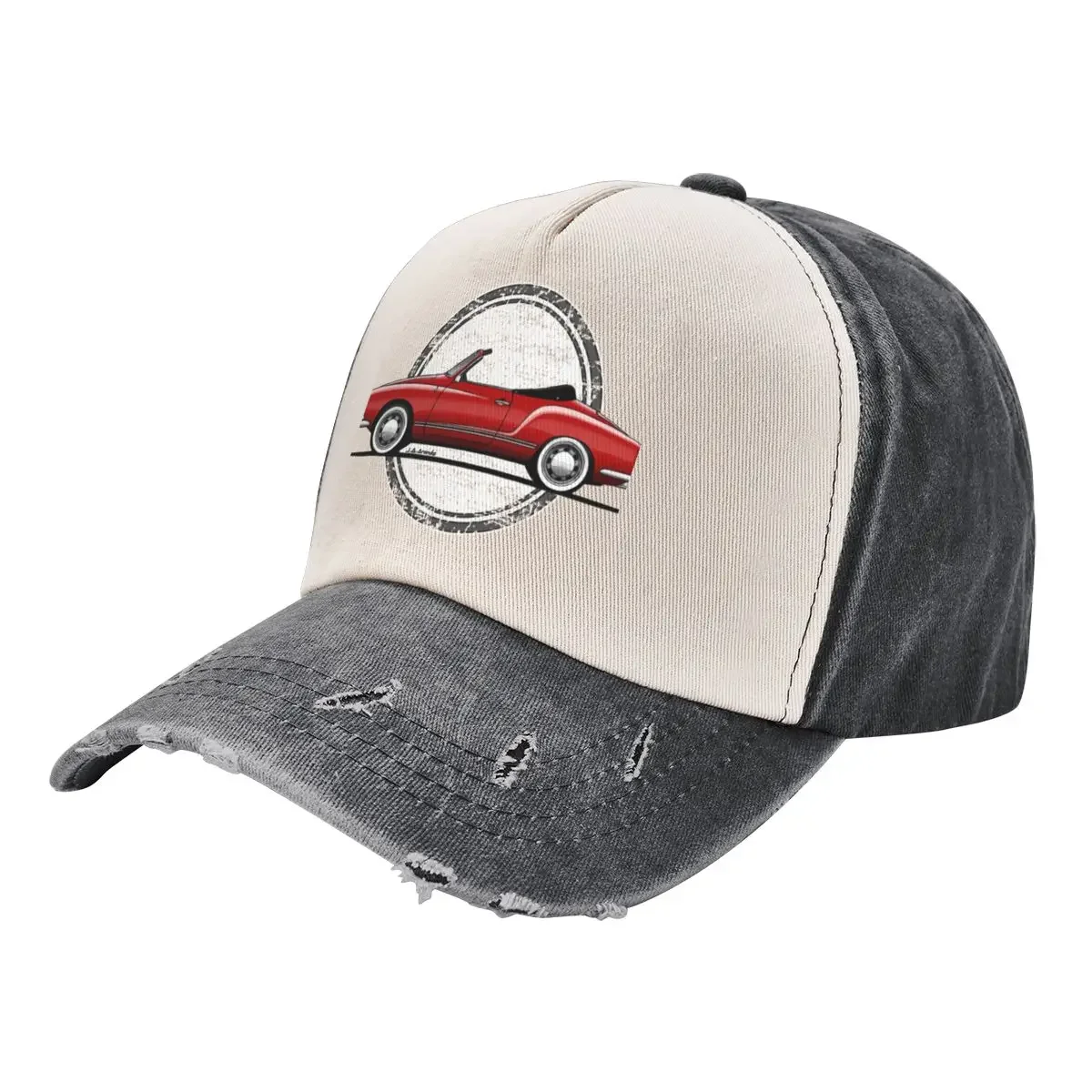 

My drawing of the My drawing of the red Ghia convertible coupe classic car Baseball Cap black Visor For Man Women's