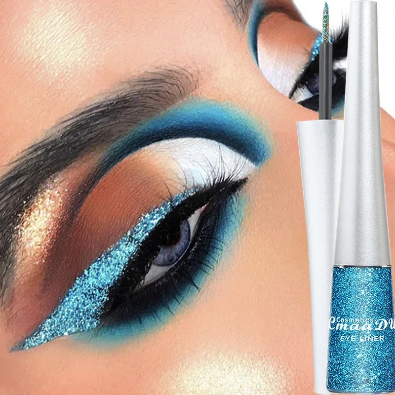 Diamant Parelmoer Groene Eyeliner Oogschaduw Waterdicht Zilver Goud Blauwe Kleur Glitter Pailletten Eyelkoreaanse Make-Up Cosmetica