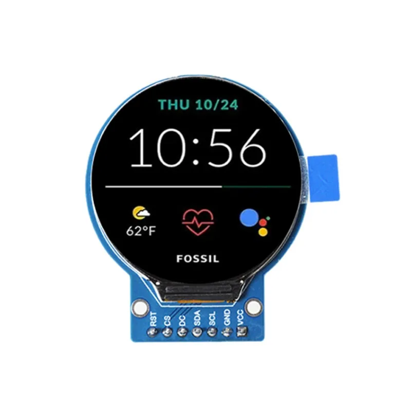 

1.28 Inch Circular Color TFT Display Screen High-Definition IPS Module 240*240 SPI Interface GC9A01 Driver
