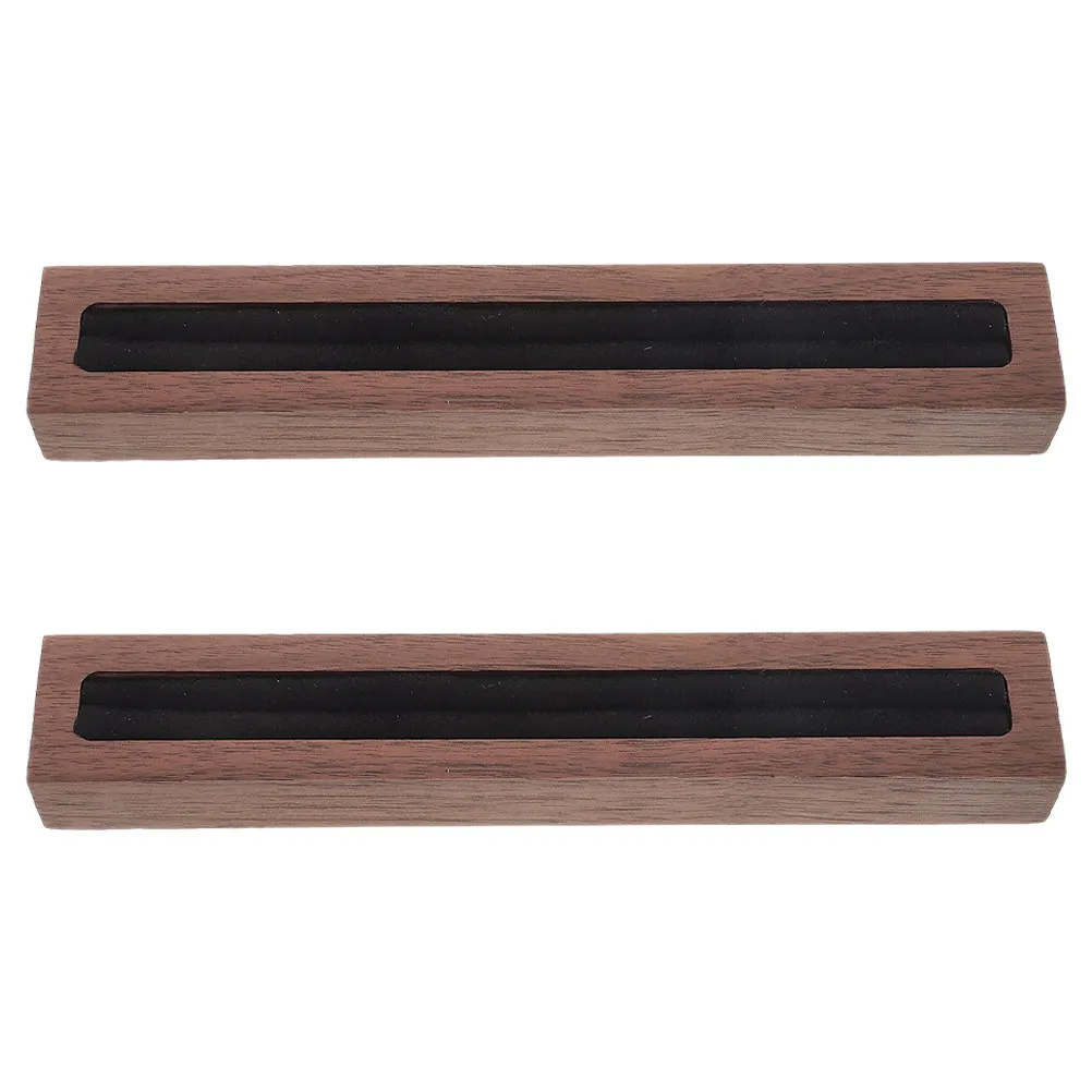 

2Pcs Jewelry Display Stand Elegant Wood Rings Organizer Tray Soft Lining Stable Ring Holder for Stores Home Display Rack