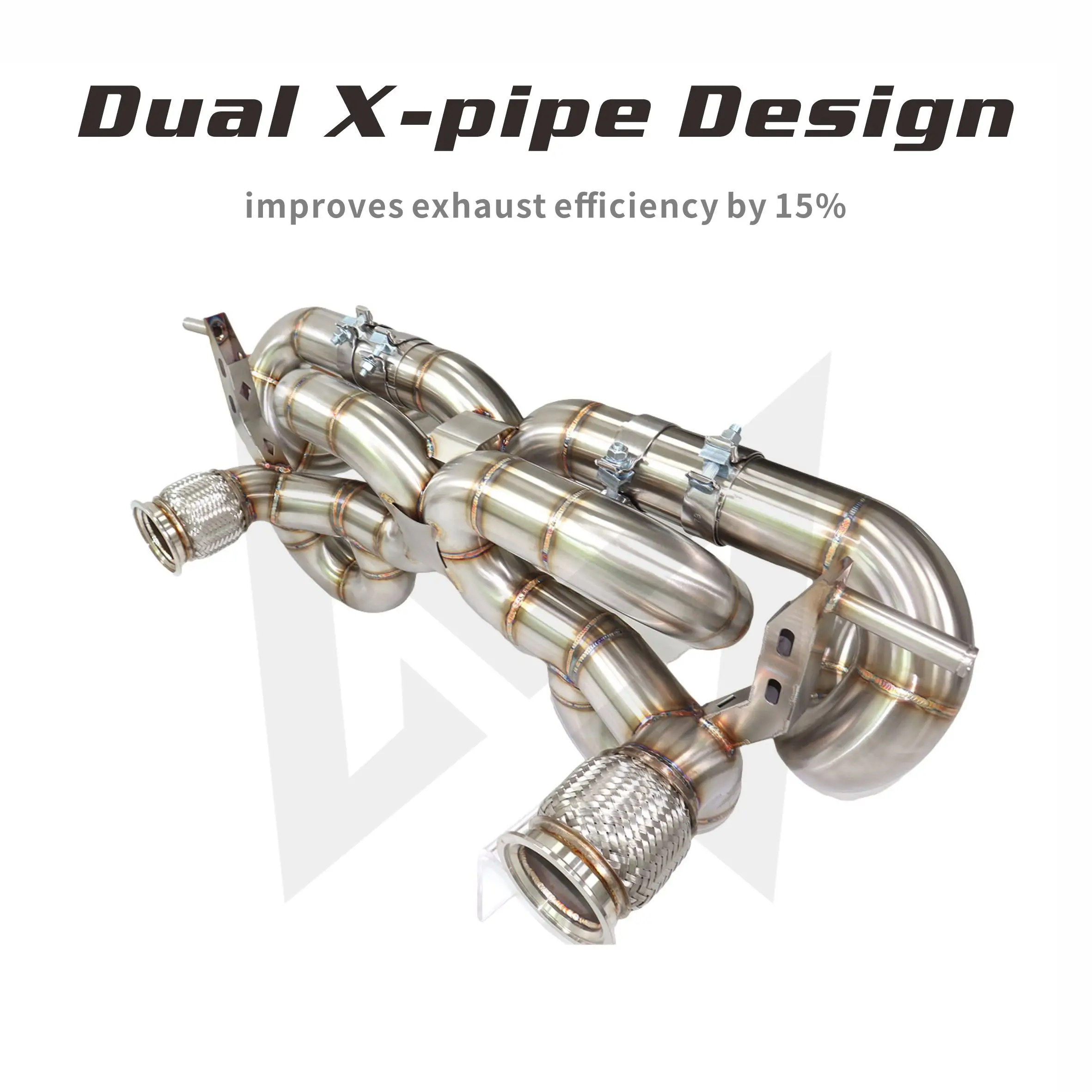 

MANX SS304 for Lamborghini Huracan EVO Catback Exhaust systems Dual X-tube design Non-destructive installation