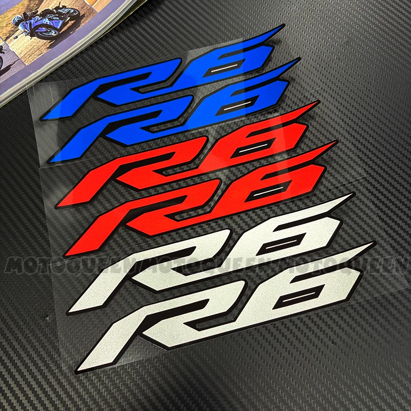 For YZF R6 YZFR6 Decal Sticker Motorcycle Fairing Body Tank Pad Side Emblem Label Logo Decoration Reflective Decals Stickers