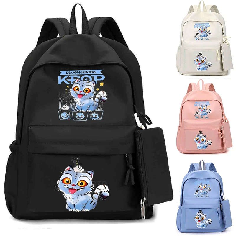 

Anime Kpop Demon Hunters Derpy Tiger Schoolbags for Teenager Children Trendy Women Girls Casual Cartoon Backpack Travel Mochila